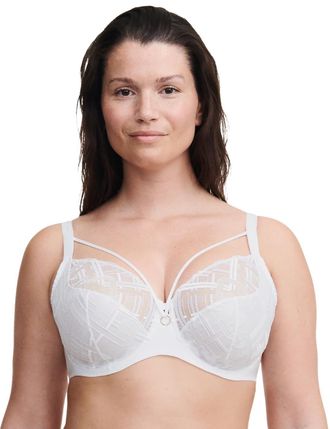 Chantelle Womens C21S10 Graphic Support Full Cup Bra - White - Size 34DD