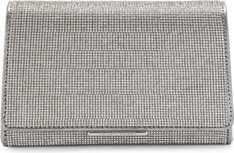 Kurt Geiger Womens Abra Gem Bag - Silver Fabric - One Size