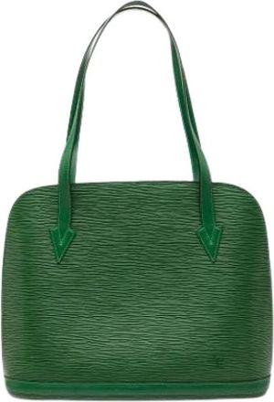 Louis Vuitton Pre-owned Lussac Schoudertas - Dames - Vintage Schoudertas - Groen - ONE Size - Leer - Vintage