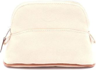 Herm&egrave;s Pre-owned Clutches, female, Beige, Size: ONE SIZE Pre-owned Canvas Pouch