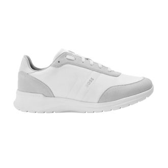 HUGO BOSS Heren Extreme Leren Trainers (Wit)