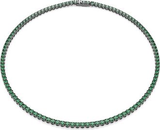 Swarovski Matrix Tennis Necklace in Green at Nordstrom, Size Medium