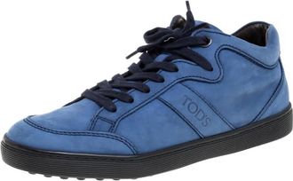 Tod's Tods Blue Suede Low Top Sneakers