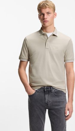 Boss Orange by Hugo Boss Poloshirt BOSS ORANGE Passertip, Herren, Gr. 4XL, open grau070, Piqu&eacute;, Obermaterial: 95% Baumwolle, 5% Elasthan, slim fit h&uuml;ftbedeckend, V-Ausschnitt,