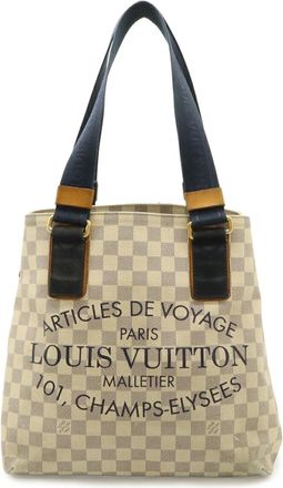 Louis Vuitton Damier Azur Ivory Damier Azur Shoulder Bag Tote Bag (Pre-Owned)