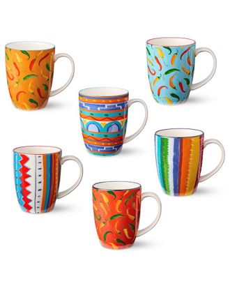 Certified International Caliente Set of 6 Mugs