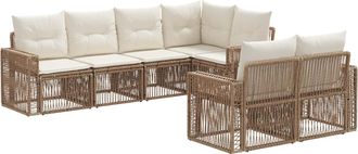 vidaXL Conjunto De Sof&aacute;s De Jard&iacute;n 7 Uds. 7-n&uacute;mero De Plazas Vidaxl