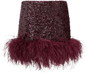 16Arlington Giaci mini-rok met veren - Rood