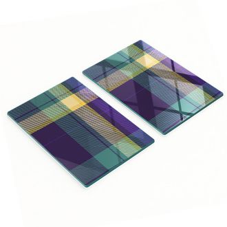OEM Taglieri Da Cucina In Vetro Temperato Con Texture A Rete Grafica 2x40x52 Cm