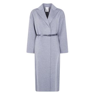 Semicouture Belted Coats - Coats - Mujer - Gris - XL