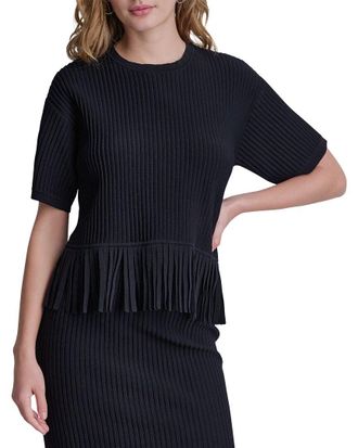 DKNY Fringe Sweater