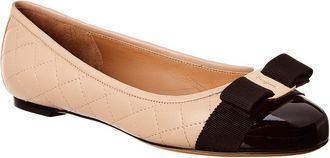 Ferragamo Varina Quilted Leather Ballet Flat