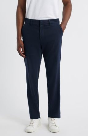 Nordstrom Linen Blend Flat Front Pants in Navy Sapphire - Black at Nordstrom, Size 32