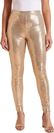 Roaman's Sequin Legging in Sparkling Champagne at Nordstrom, Size 40