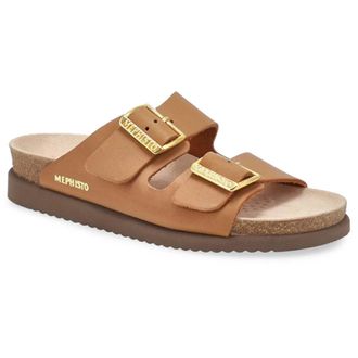 Mephisto Mephisto Hester Leather Nubuck Womens Toe Post Sandals - Camel - Size:UK 5.5