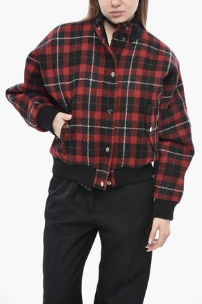 Dior Tartan-Pattern Virgin Wool Bomber Jacket with Removable Lining Dior