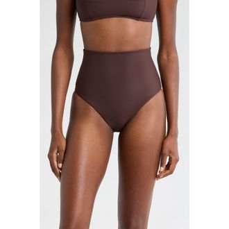 Bondi Born Faith High Waist Bikini Bottoms in Mocha at Nordstrom Rack, Size Small