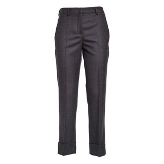 Incotex Broeken, Dames, Grijs, 2Xs, Wol, Flanellen Broek