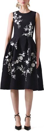 Carolina Herrera Silk Crewneck Dress