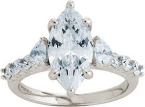 Sterling Forever Cubic Zirconia Ring in Silver at Nordstrom, Size 9