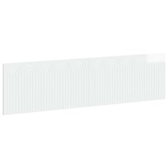 vidaXL Testiera Da Muro Alkmaar Bianco Lucido Legno Ingegnerizzato Vidaxl