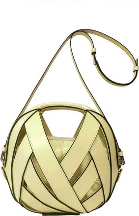 Perrin Paris Le Petit Panier Patent Shoulder Bag in Almond at Nordstrom