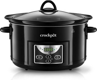 Crock-pot Pentola per Cottura Lenta, Slow Cooker, Capienza 4.7 lt, fino a 6 Persone, Spegnimento Automatico, 2 Impostazioni Cottura e Funzione mantenimento in