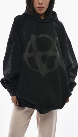VETEMENTS Cotton Oversized Hoodie With Embossed Detail Vetements