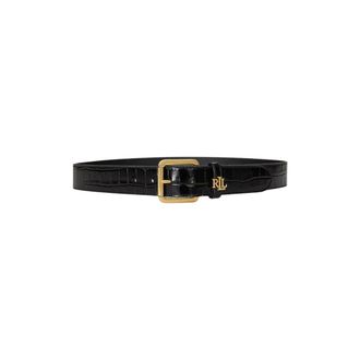 Ralph Lauren Krokodillenleren riem - Dames - Accessoires - Zwart - Maat: XS Leer