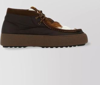 Moon Boot multicolor nylon and leather mtrack mid ankle boots