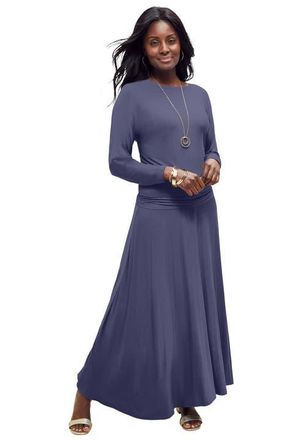 Jessica London 2-Piece Dolman Sleeve Skirt Set in Deep Dusk at Nordstrom, Size 28