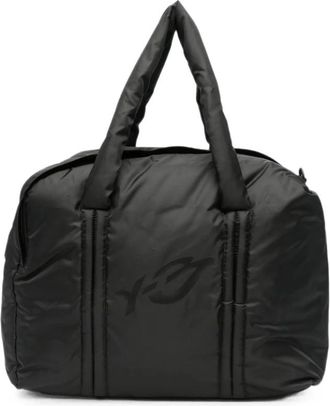 Yohji Yamamoto Gewatteerde Weekender Tas - Heren - Weekendtassen - Zwart - ONE Size - Polyester - Tassen