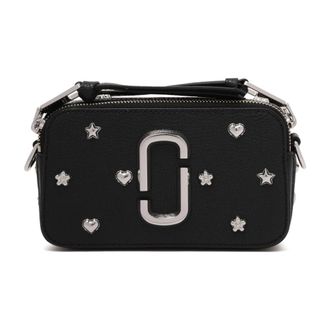Marc Jacobs Mini Icon Stud Snapshot - Dames - Schoudertassen - Zwart - ONE Size - Leer - Tassen