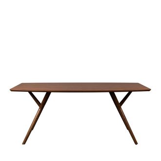 Dutchbone Mesa de comedor de madera oscura de 180 cm