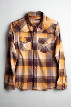 Iron And Resin Mens Somis Long Sleeve Shirt In Brown