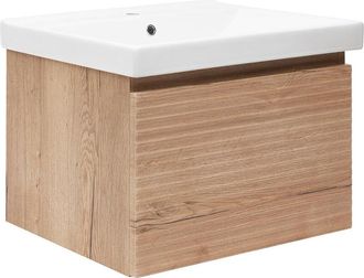 Puma Naturel Mueble De Ba&ntilde;o Con Lavabo Naturel Savona 78x43x44,8 Cm, Roble Halifax Mate (savona80dhu1)