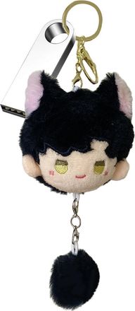 Generic Cute Doll Keychain - Cartoon Game Figure Keychain Plush Doll Bag Pendant | Cute Plush Bag Backpack Pendant Squeaky Keychain Charm