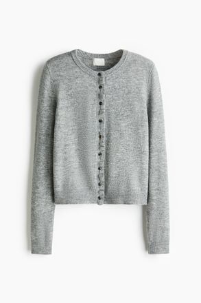 H&M Cardigan mit Volants - Grau