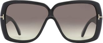 Tom Ford Marilyn Smoke Gradient Butterfly Ladies Sunglasses FT1037 01B 61
