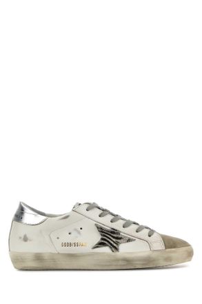 Golden Goose White Leather Super Star Classic Sneakers