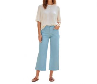JouJou Wide Leg Crop Culotte Pants In Bahama Blue