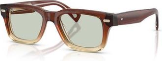 Brunello Cucinelli 51mm Rectangle optical glasses in Red at Nordstrom