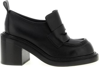 Moschino Olivia Loafers met Hak - Dames - Pumps - Zwart - 37 EU - Leer - Schoenen