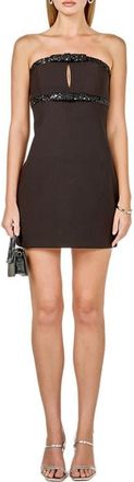 endless rose Sequin Strapless Minidress in Black at Nordstrom, Size X-Small
