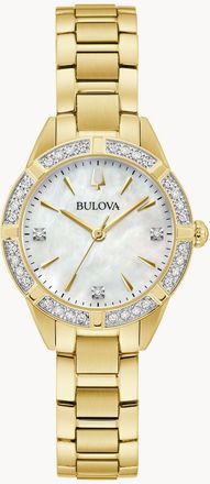 Bulova Sutton Womens Gold Watch 98R297 Stainless Steel - One Size