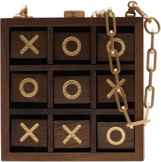 Cult Gaia Clutches, female, Brown, Size: ONE SIZE Tic Tac Toe Clutch Bag
