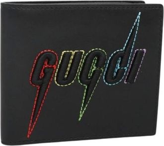 Gucci Pre-owned Wallets, female, Black, Size: ONE SIZE Pre-owned Leather Wallet