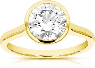 Vir Jewels 3 cttw Lab Grown Diamond Engagement Solitaire Ring in 14K Yellow Gold For Women