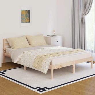 Berkfield Home Day Bed Solid Wood Pine 140x200 cm Double in Brown