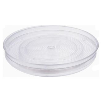 OEM Bandeja Giratoria Peque&ntilde;a De Pl&aacute;stico Sin Bpa Para Especias E Ingredientes De Cocina, Base Giratoria Para Armario, Transparente, 29 Cm